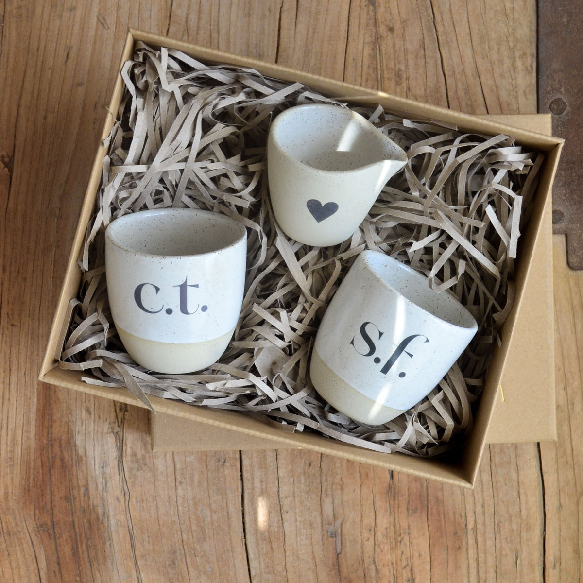 Monogram Heart Gift Set