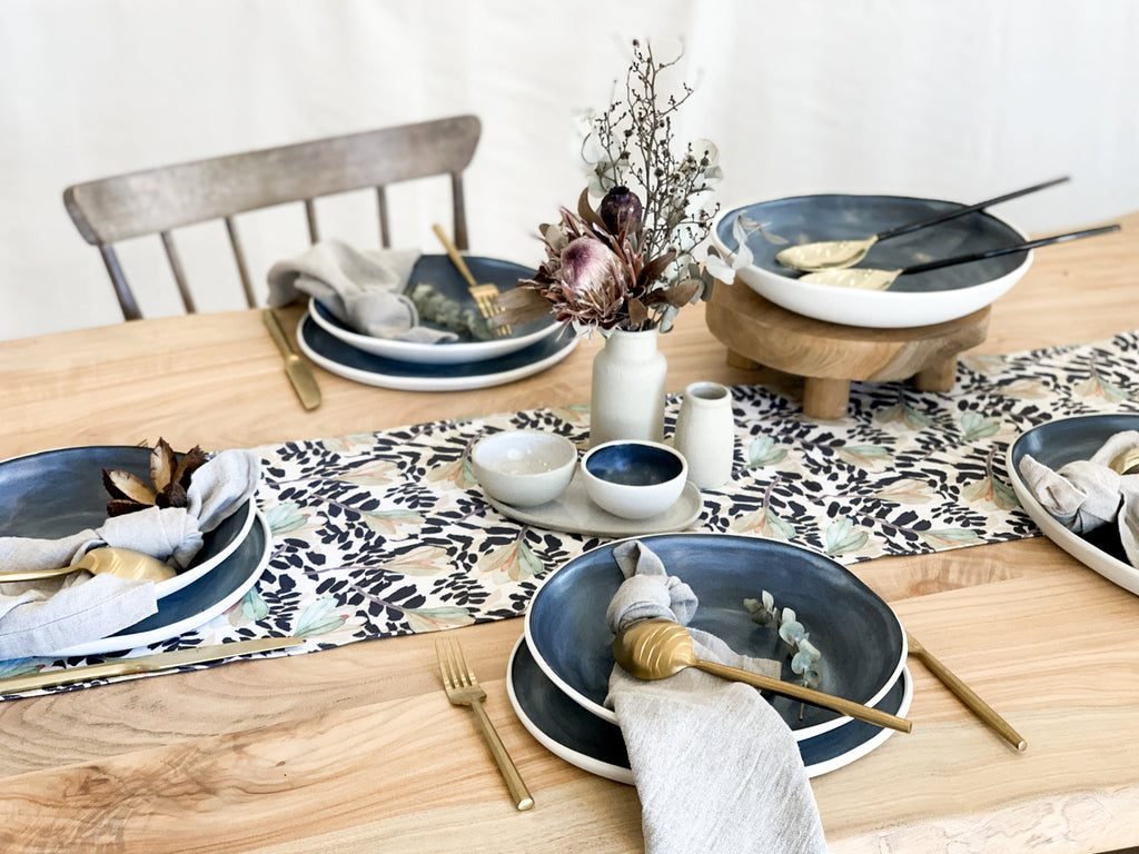 Stormy Blue table setting