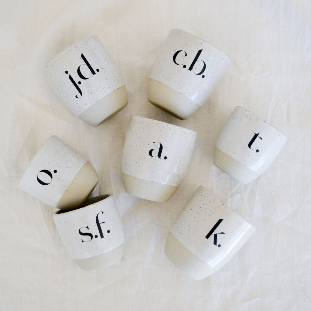 Personalised Monogram Cups