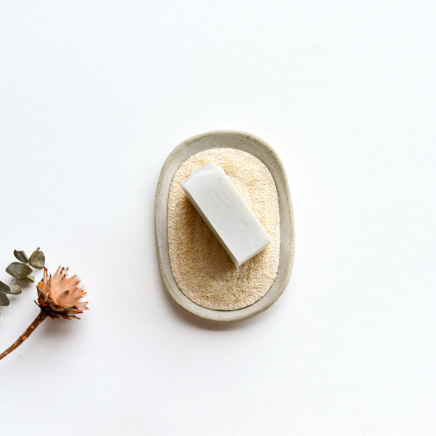 Handmade ceramics stoneware and porcelain soap dish by Kim Wallace Ceramics, Sunshine Coast Australia