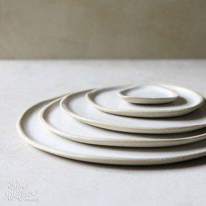 Handmade stoneware natural organic plates by Kim Wallace Ceramics, Sunshine Coast Australia