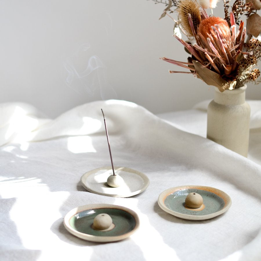 Handmade ceramic incense holder ~ Kim Wallace Ceramics Australia